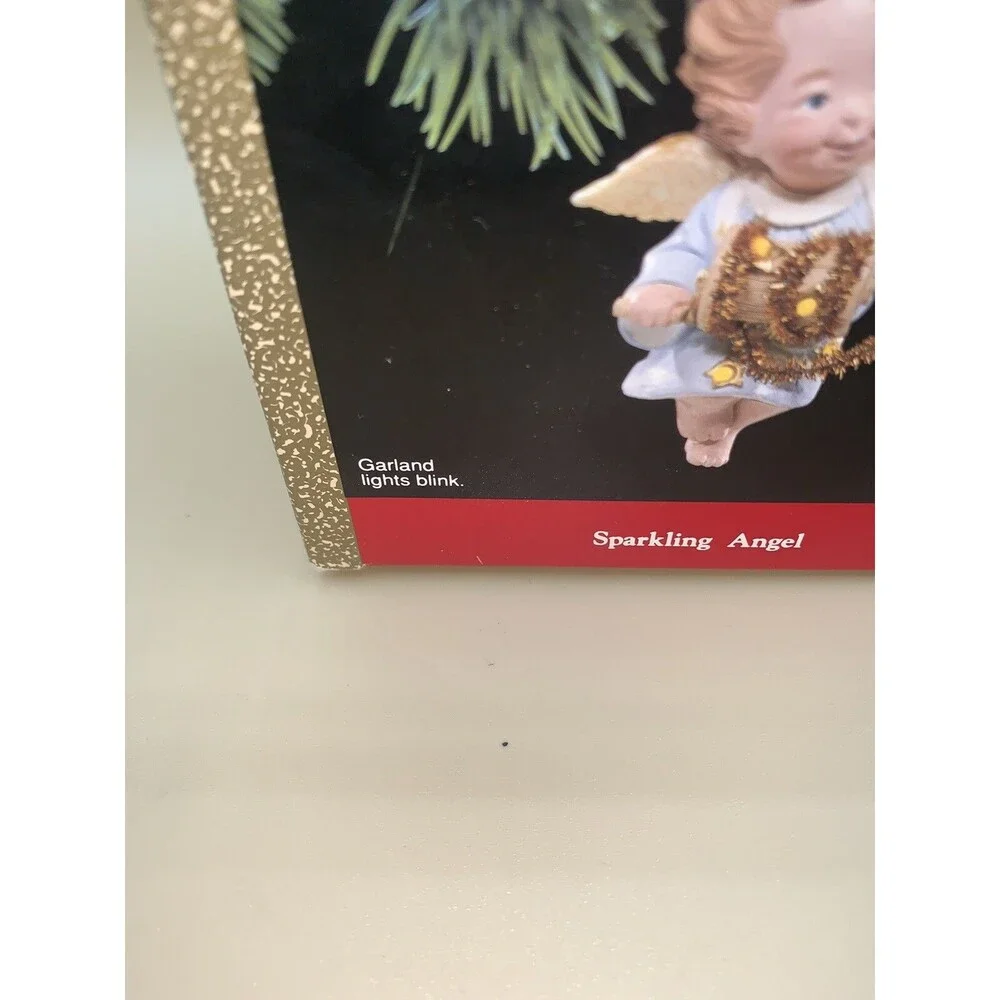 Vintage Sparkling Angel Hallmark Keepsake Ornament 1990s Magic Blinking Lights